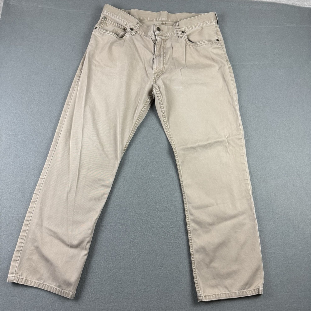 Polo‎ Ralph Lauren Pants Mens 36 X 30 Khaki Classic Fit Flat Front